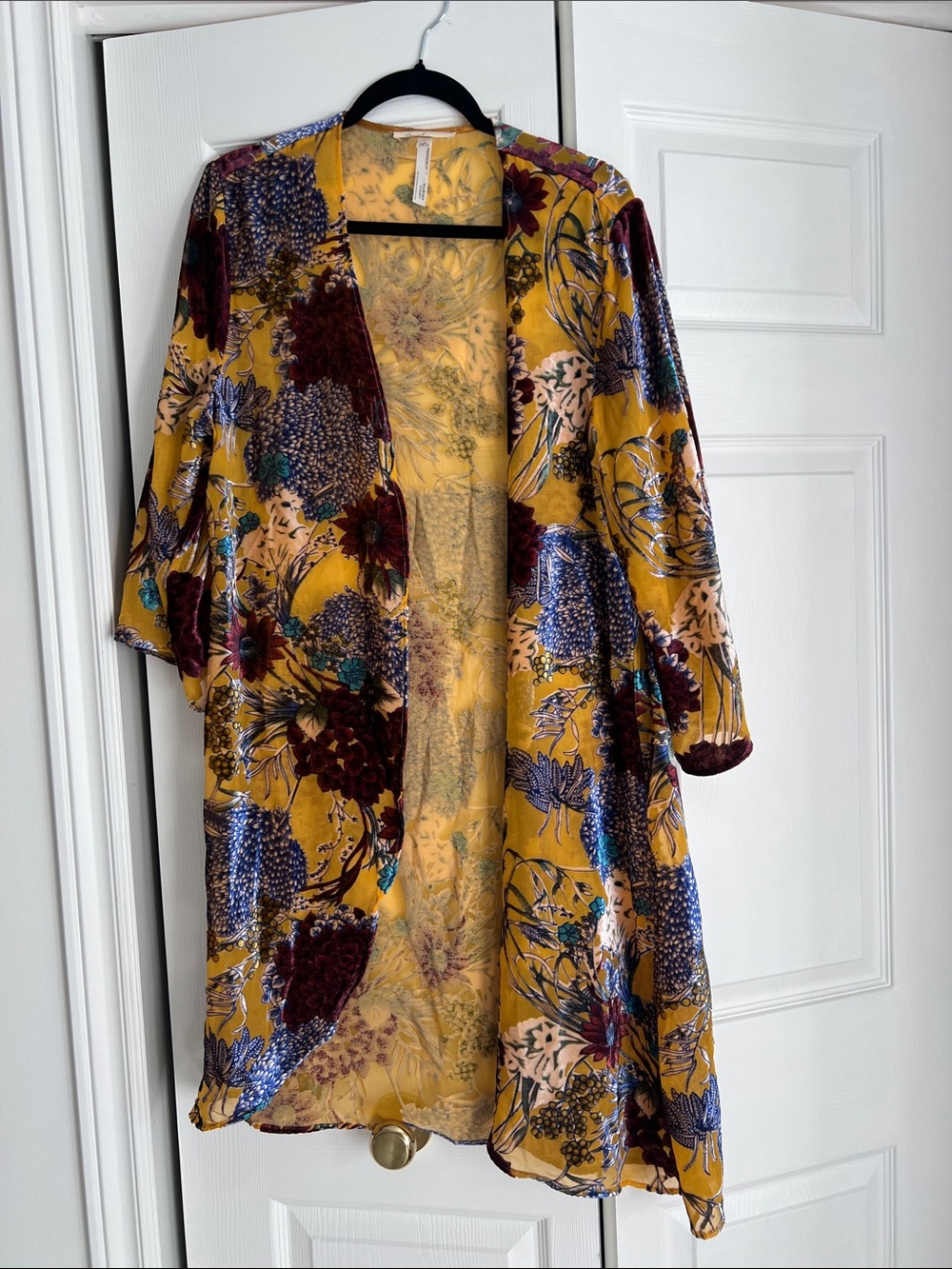 Floreat Yellow Floral Sheer Blouse